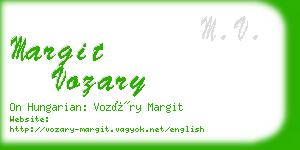 margit vozary business card